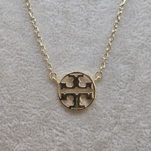 Tory Burch Goldtone Logo Medallion Necklace